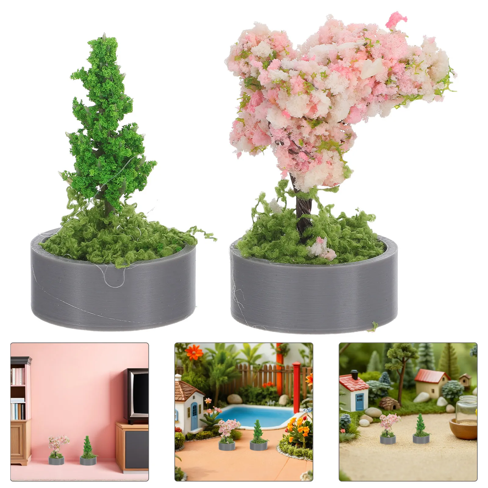 2Pcs Miniature Cherry Blossom Trees Fake Small Landscape Supplies DIY Diorama Crafts Railway Garden
2Pcs Miniature Cherry Blossom Trees Fake Small Landscape Supplies DIY Diorama Crafts Railway Garden