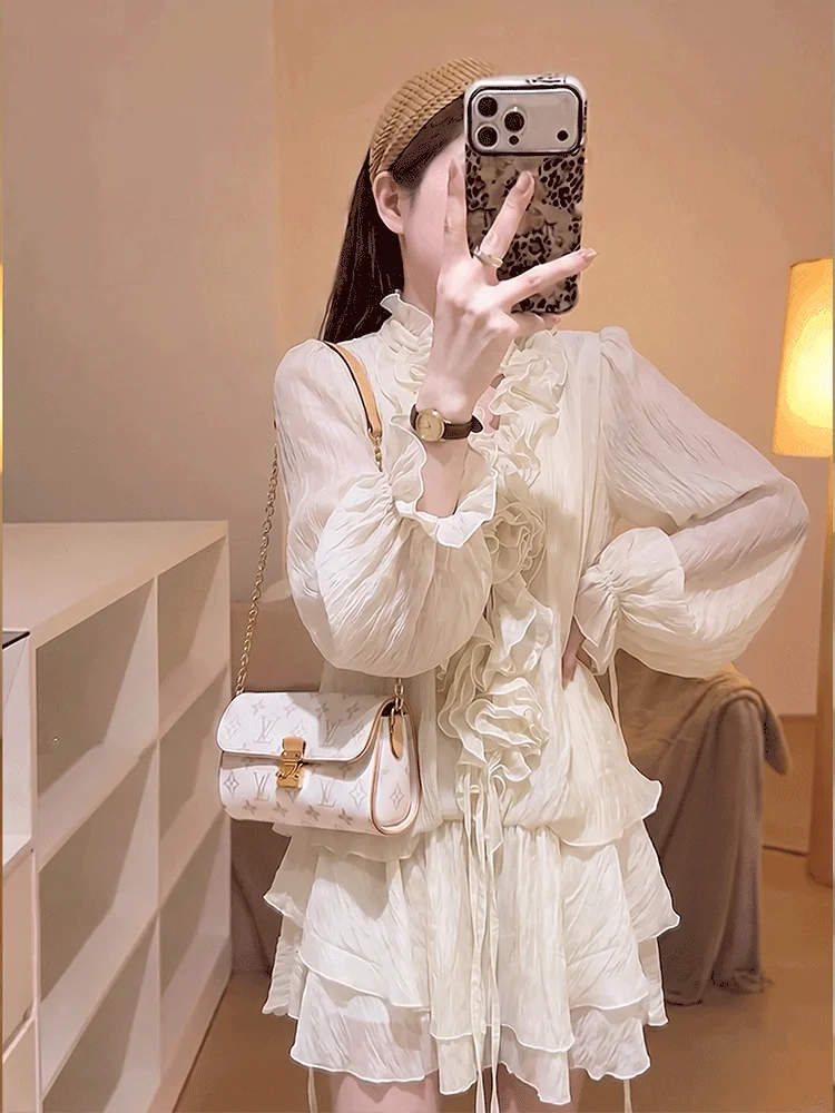Parkyeon Design Sweet Floral Shirt Dress A-Line Skirt Summer New Style Casual Comfortable Breathable Women's Fashion Dress
Parkyeon Design Sweet Floral Shirt Dress A-Line Skirt Summer New Style Casual Comfortable Breathable Women's Fashion Dress