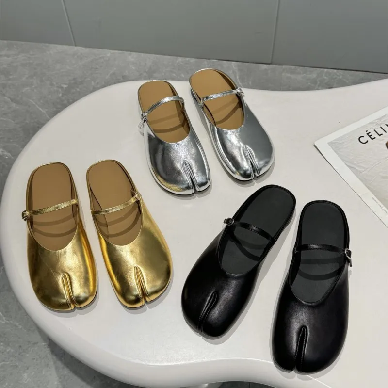 2026 New European Style Summer Flat Mary Jane Mules Women Split Toe Leather Slides Single Strap Slip On Flats Casual Comfortable
2026 New European Style Summer Flat Mary Jane Mules Women Split Toe Leather Slides Single Strap Slip On Flats Casual Comfortable