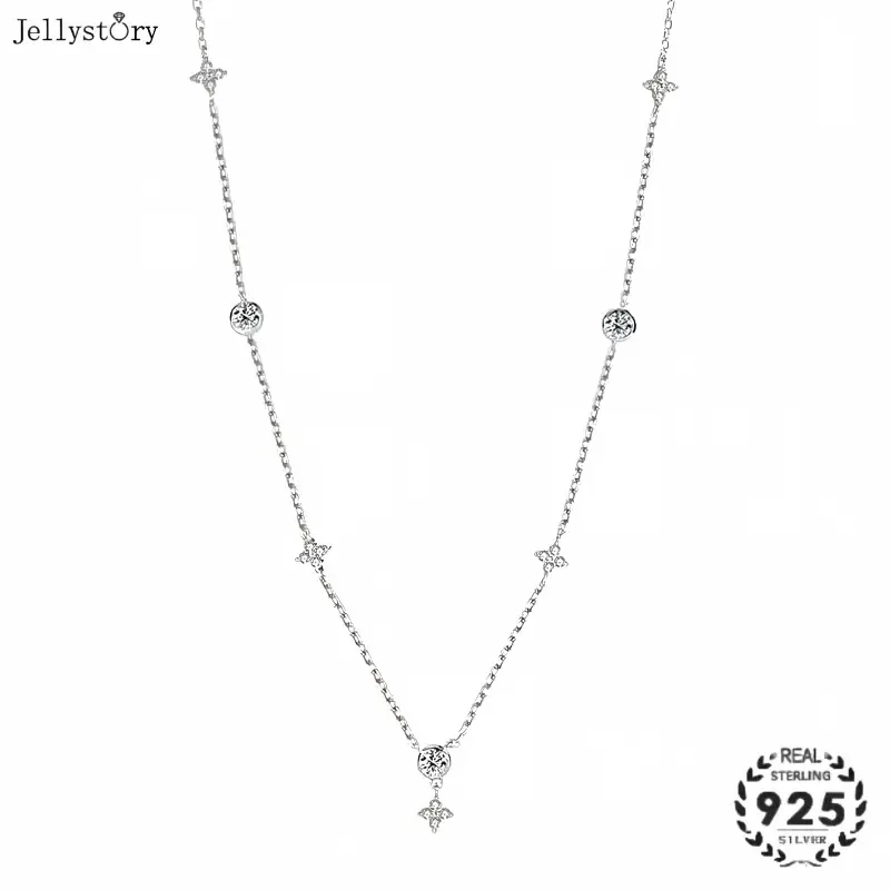 S925 Silver Moissanite Four-Leaf Clover Star Necklace Ins Niche Design Light Luxury Elegant Collarbone Chain Gift For Her
S925 Silver Moissanite Four-Leaf Clover Star Necklace Ins Niche Design Light Luxury Elegant Collarbone Chain Gift For Her
