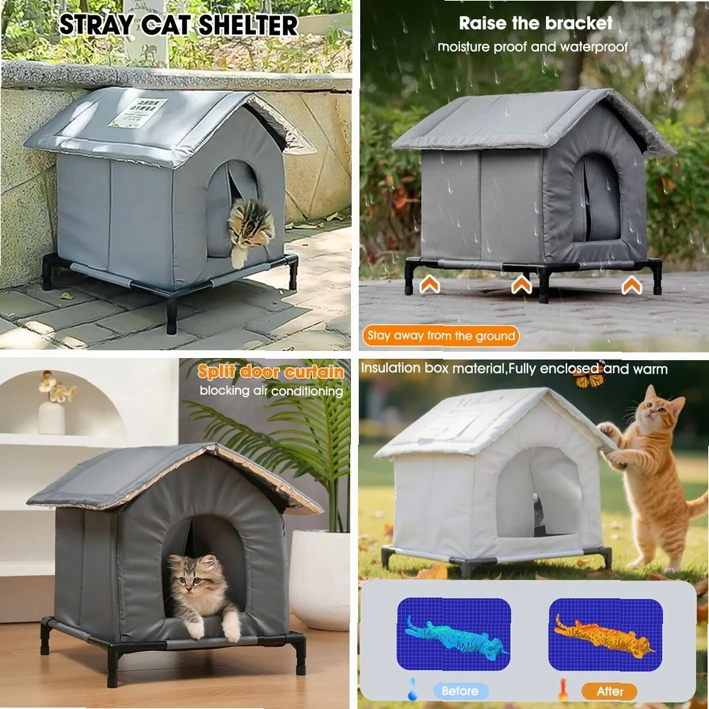 Waterproof Outdoor Pet House Thickened Cat Nest Four Seasons Universal Pet House Home Foldable Washable For Small Pet Supplies
Waterproof Outdoor Pet House Thickened Cat Nest Four Seasons Universal Pet House Home Foldable Washable For Small Pet Supplies