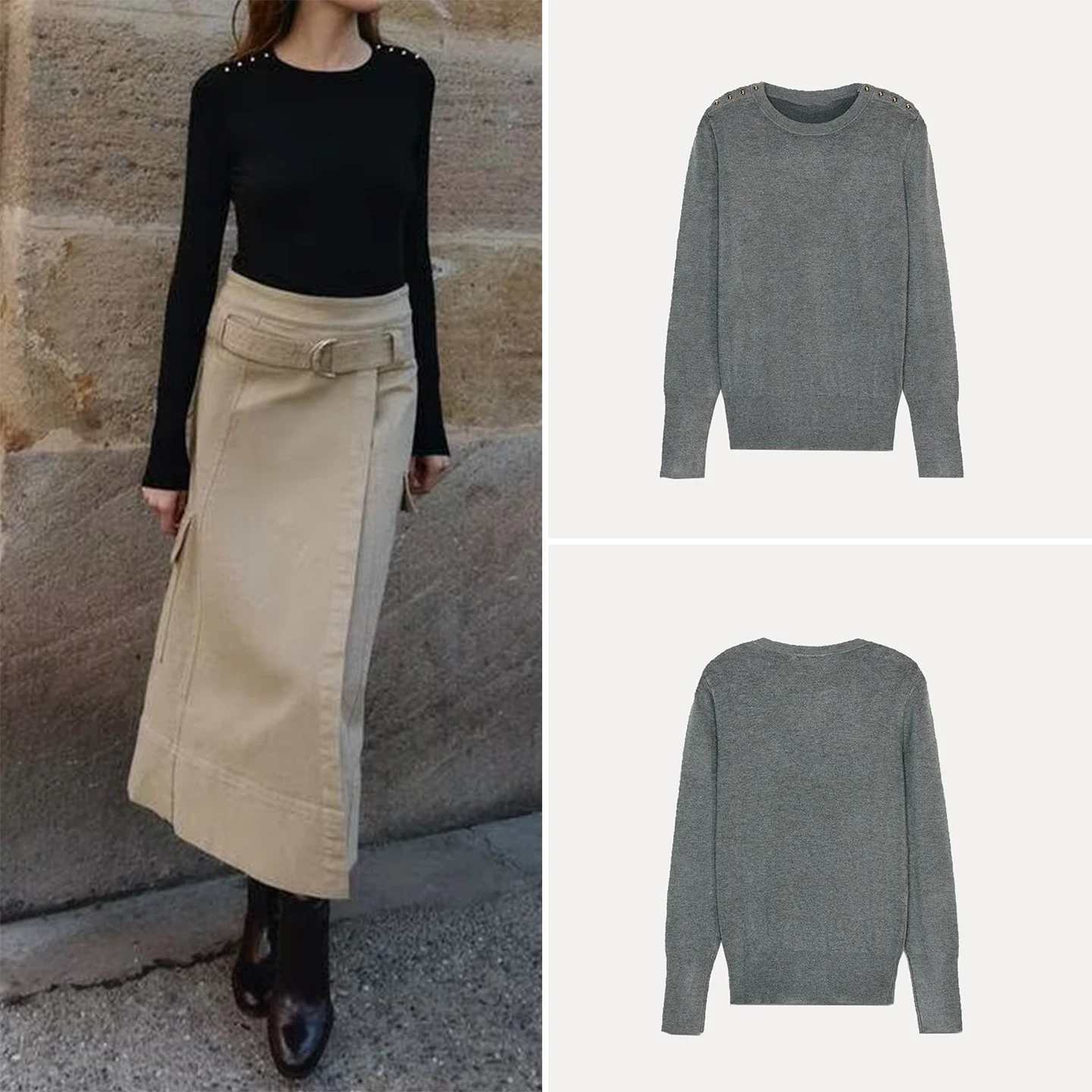 Faionable Knitwear with Button Decoration Simple Personali Women's Long Sve round Ne Pullover Winter New Arrival
Faionable Knitwear with Button Decoration Simple Personali Women's Long Sve round Ne Pullover Winter New Arrival