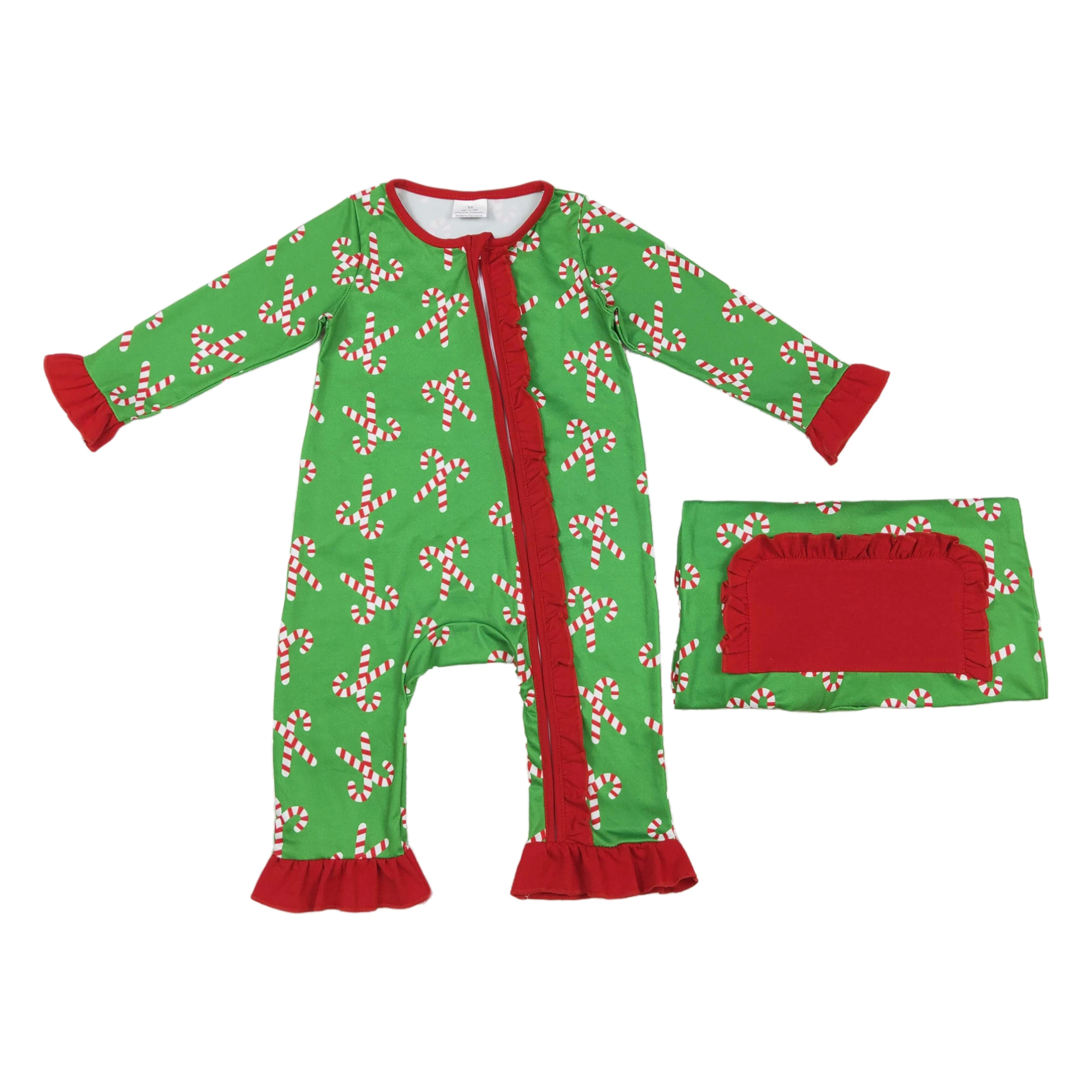Wholesale Children Baby Girl Green Ruffle Romper Kids Infant Zipper Toddler One-piece Newborn Coverall Christmas Candy Bodysuit
Wholesale Children Baby Girl Green Ruffle Romper Kids Infant Zipper Toddler One-piece Newborn Coverall Christmas Candy Bodysuit