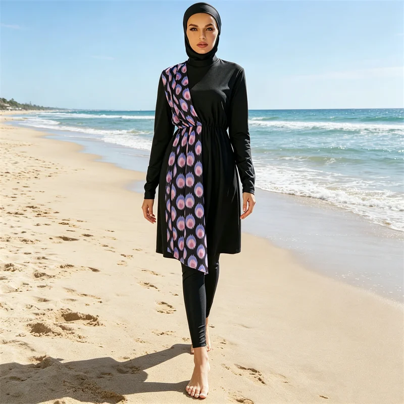 Women Print Siwmsuit Full Cover Swimwear Hijab Swimming Costumes Muslim Burkini Islam Bathing Suit Conservative Maillot De Bain
Women Print Siwmsuit Full Cover Swimwear Hijab Swimming Costumes Muslim Burkini Islam Bathing Suit Conservative Maillot De Bain