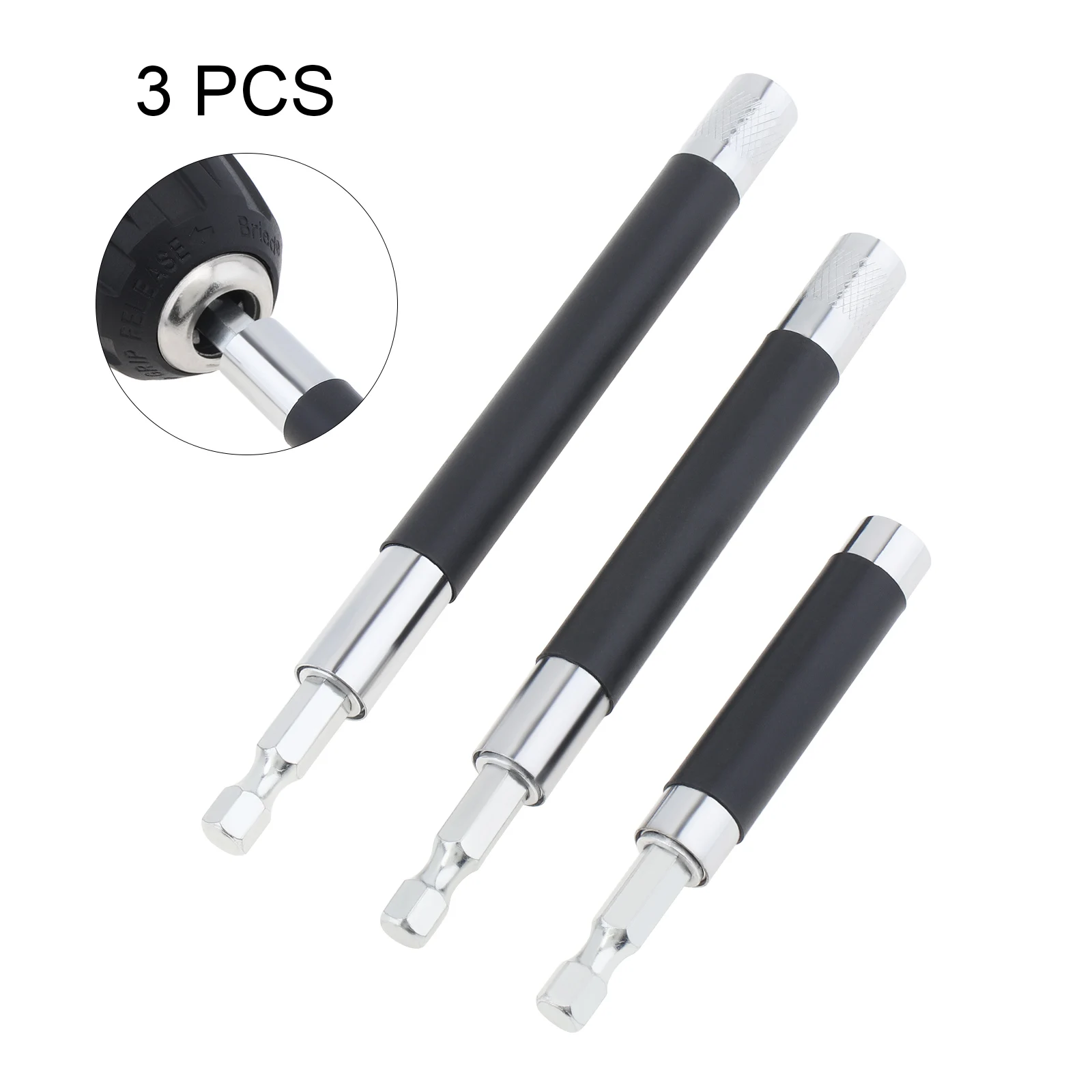 3 pcs 3.15/4.72/5.51 inch Scalable Magnetic Screw Drive Guide Drill Bit Tip Holder Screwdriver Bit Holder Extension Bar Adapter
3 pcs 3.15/4.72/5.51 inch Scalable Magnetic Screw Drive Guide Drill Bit Tip Holder Screwdriver Bit Holder Extension Bar Adapter