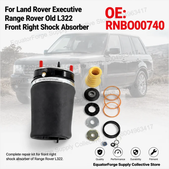 High Stability Durable Front Right Shock Absorber Repair Kit for Land Rover Executive Range Rover Old L322 - OE RNBO00740
High Stability Durable Front Right Shock Absorber Repair Kit for Land Rover Executive Range Rover Old L322 - OE RNBO00740