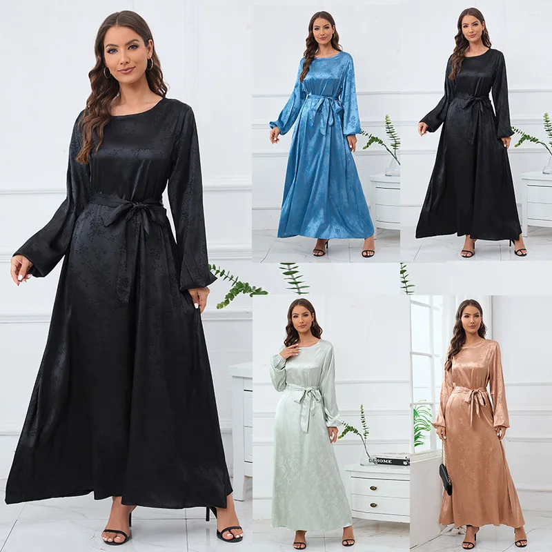Zhiyiduoduo New Elegant Lantern Sleeve Dress Solid Color Jacquard Fabric Round Neck Long Dress 21515 Dubai Luxury Islam Elegant
Zhiyiduoduo New Elegant Lantern Sleeve Dress Solid Color Jacquard Fabric Round Neck Long Dress 21515 Dubai Luxury Islam Elegant