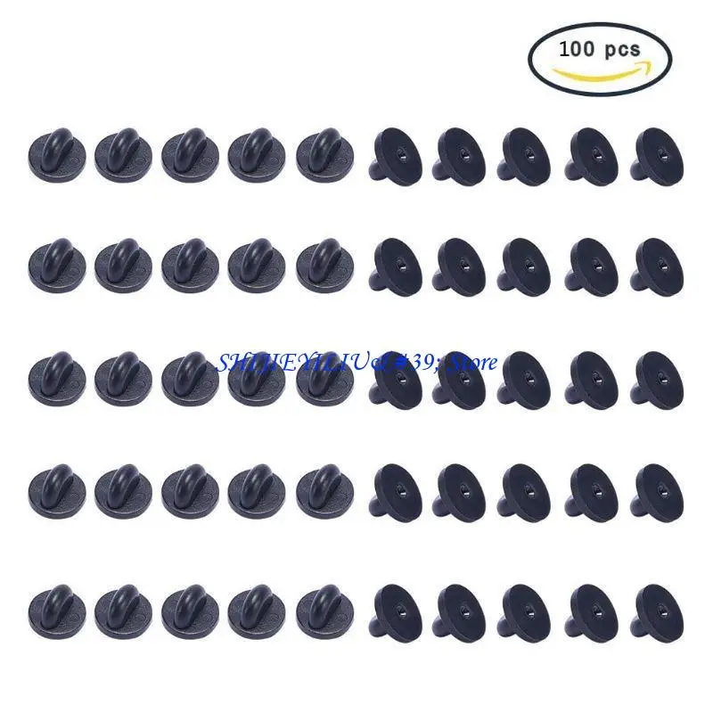 E21F 100 Pcs Black PVC Rubber Brooch Pin Backs Safety Backs Pin for Uniform Badge
E21F 100 Pcs Black PVC Rubber Brooch Pin Backs Safety Backs Pin for Uniform Badge
