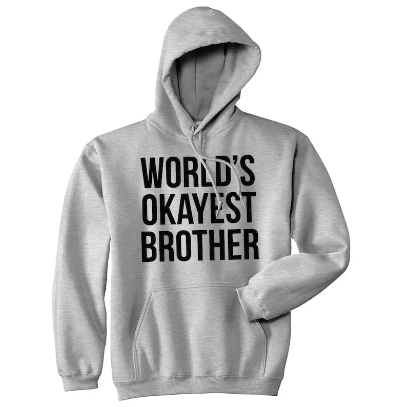 Worlds Okayest Big Brother MENS Sweatshirt Little Gift Funny Family Hoodies with Sayings Simple Letters Style Thermal Hoodie
Worlds Okayest Big Brother MENS Sweatshirt Little Gift Funny Family Hoodies with Sayings Simple Letters Style Thermal Hoodie