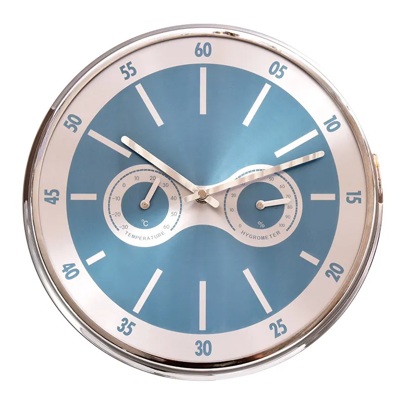 Temperature and humidity living room wall clock, simple wall clock, decorative quartz clock
Temperature and humidity living room wall clock, simple wall clock, decorative quartz clock