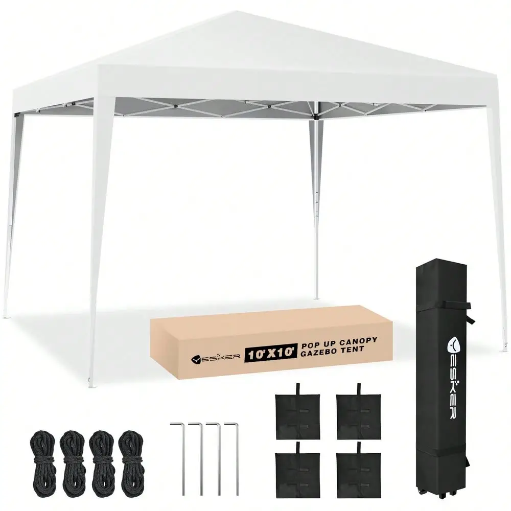 10x10ft Pop Canopy Tent UPF 50 Waterproof Outdoor Gazebo Adjustable Height Easy Setup Folding Sun Shade With Wheeled Bag For
10x10ft Pop Canopy Tent UPF 50 Waterproof Outdoor Gazebo Adjustable Height Easy Setup Folding Sun Shade With Wheeled Bag For