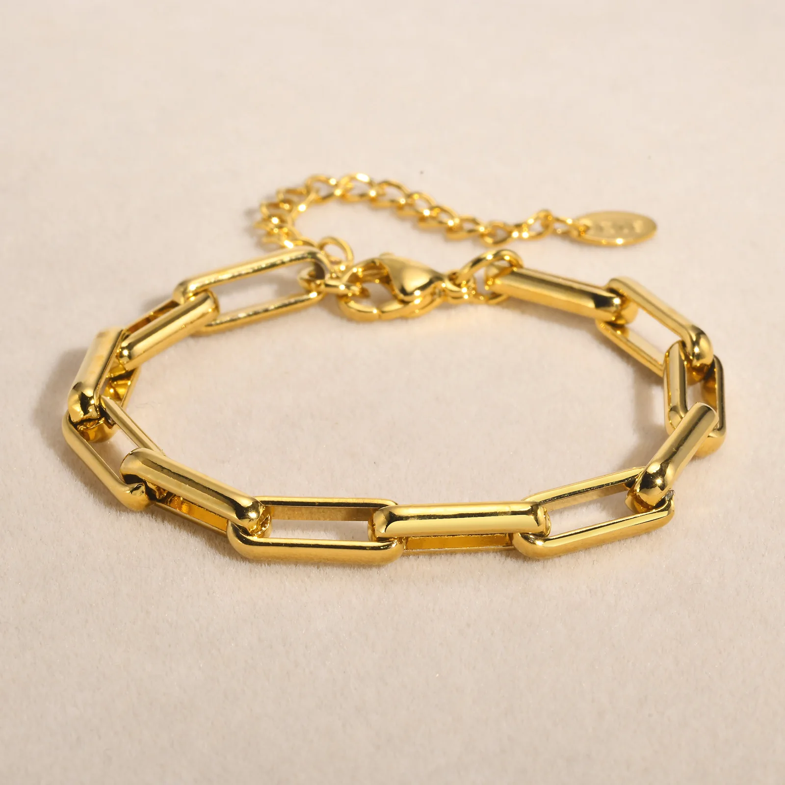 Paperclip Bracelet Gold Color Stainless Steel Non-tarnish Link Chain for Women Aesthetic Waterproof Summer Jewelry Gift
Paperclip Bracelet Gold Color Stainless Steel Non-tarnish Link Chain for Women Aesthetic Waterproof Summer Jewelry Gift