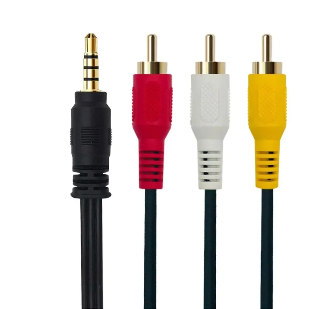 Nku 3.5mm to 3RCA AV Camcorder Video Cable 3.5mm TRRS Male to 3RCA Male Plug Stereo Audio Video AUX Cable for TV Set-top Box DVD
Nku 3.5mm to 3RCA AV Camcorder Video Cable 3.5mm TRRS Male to 3RCA Male Plug Stereo Audio Video AUX Cable for TV Set-top Box DVD