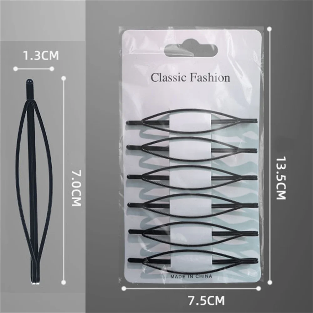 6Pcs/set Black Hair Clip Pins For Girl Fashion Wavy Hairpins Metal Barrettes Invisible BB Clip Wave Hairgrip Hair Accessories
6Pcs/set Black Hair Clip Pins For Girl Fashion Wavy Hairpins Metal Barrettes Invisible BB Clip Wave Hairgrip Hair Accessories