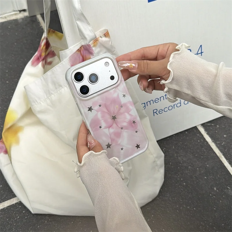 Cute Lily Flower Star Phone Case for iPhone 15 16 17 Pro Max Clear Shockproof Protective Cover Aesthetic Kawaii Case Girls
Cute Lily Flower Star Phone Case for iPhone 15 16 17 Pro Max Clear Shockproof Protective Cover Aesthetic Kawaii Case Girls