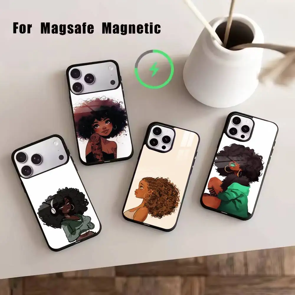 cartoon Black Girl A-Afro Phone Case For iPhone17,16,15,14,13,12,11 Plus,Pro Magnetic with Magsafe Wireless Charging
cartoon Black Girl A-Afro Phone Case For iPhone17,16,15,14,13,12,11 Plus,Pro Magnetic with Magsafe Wireless Charging