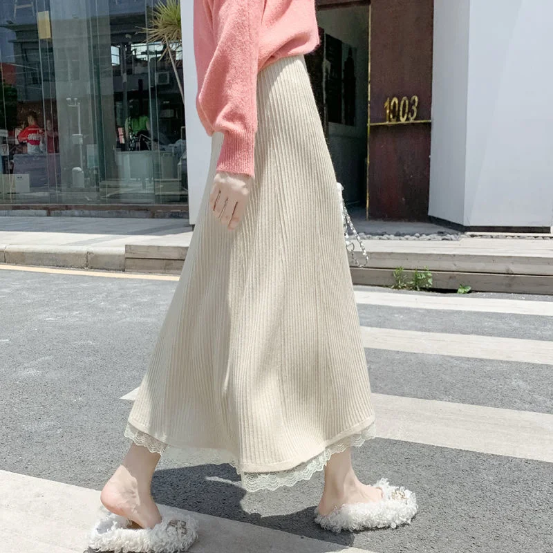 2023 New Autumn Knitted Pleated Skirt Women Midi Elastic High Waist A-Line Sweater Female Winter Mid-length T366
2023 New Autumn Knitted Pleated Skirt Women Midi Elastic High Waist A-Line Sweater Female Winter Mid-length T366