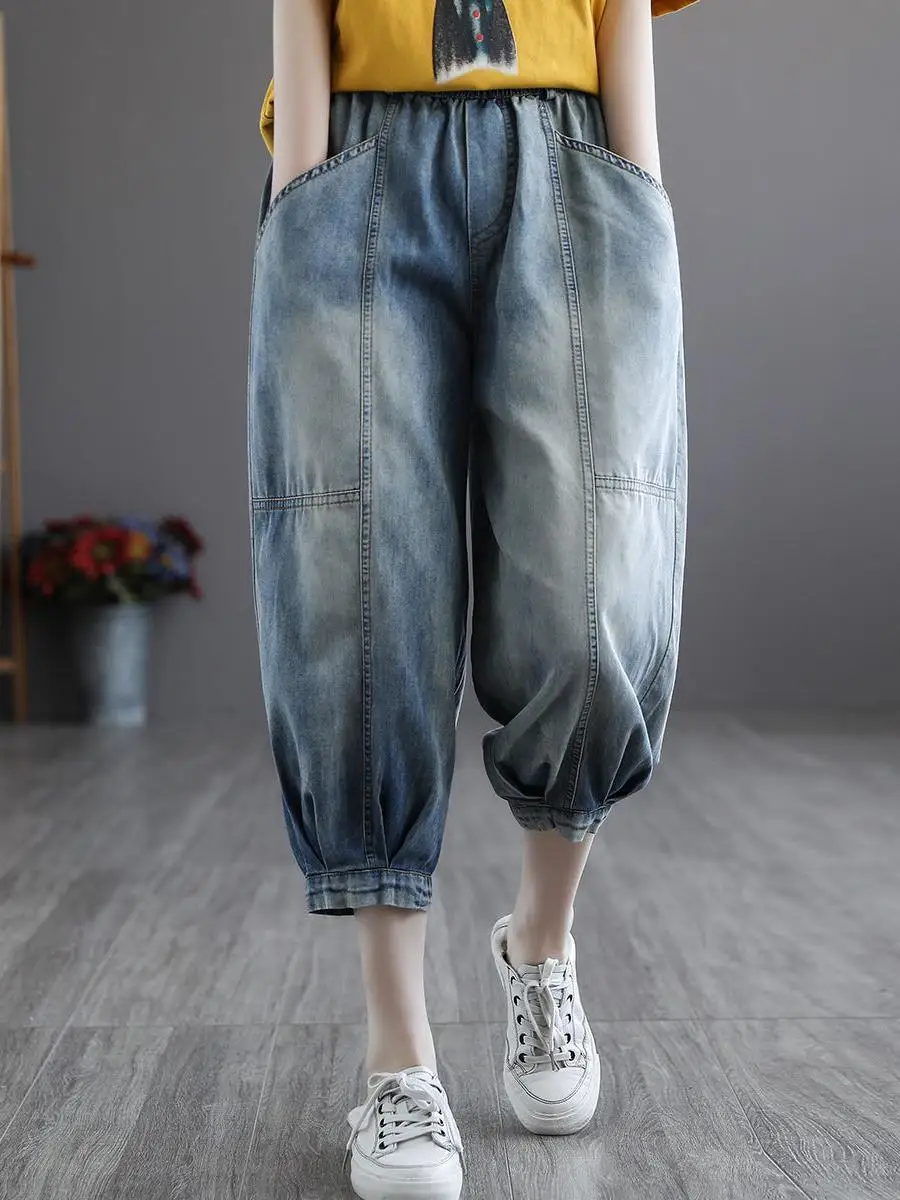 Women's Loose Wide Leg Denim Harem Pants Summer New Sle Retro Artistic Color Blo Seven-Footened Trousers Casual Straight ...
Women's Loose Wide Leg Denim Harem Pants Summer New Sle Retro Artistic Color Blo Seven-Footened Trousers Casual Straight ...