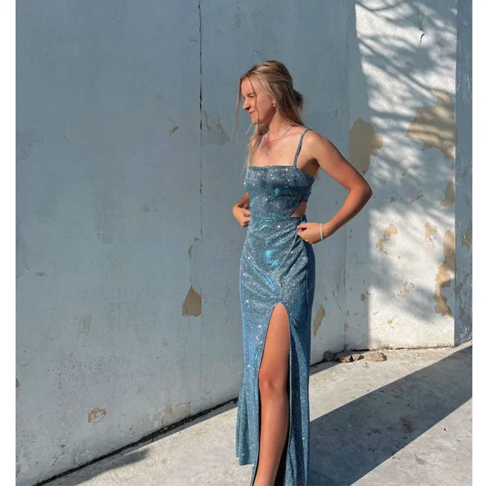 Glitter Sequins Mermaid Evening Gown Formal Graduation Dresses Spaghetti Strap Square Robes Formal Party Prom Dresses
Glitter Sequins Mermaid Evening Gown Formal Graduation Dresses Spaghetti Strap Square Robes Formal Party Prom Dresses
