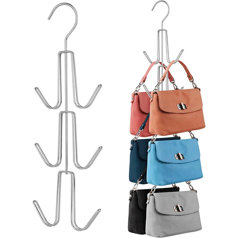 Wardrobe storage bag, wardrobe hanging handbag hanger, metal space-saving bag rack, handbag storage hook, backpack rack.
Wardrobe storage bag, wardrobe hanging handbag hanger, metal space-saving bag rack, handbag storage hook, backpack rack.