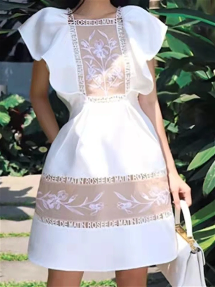 Vintage Solid Short Sleeve Sexy A-Line Lace Party Dress Mesh Dresses Women Summer 2023 Embroidery Woman Boho Elegant Vestido
Vintage Solid Short Sleeve Sexy A-Line Lace Party Dress Mesh Dresses Women Summer 2023 Embroidery Woman Boho Elegant Vestido