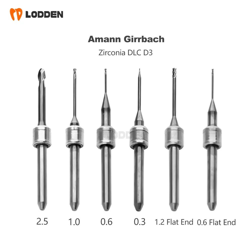 Amann Girrbach DLC/DCG Zirconia Milling Burs Coating D3 Shank 47mm Length 0.3/0.6/1.0/2.5mm Drill Grinding Tools Dental Material
Amann Girrbach DLC/DCG Zirconia Milling Burs Coating D3 Shank 47mm Length 0.3/0.6/1.0/2.5mm Drill Grinding Tools Dental Material