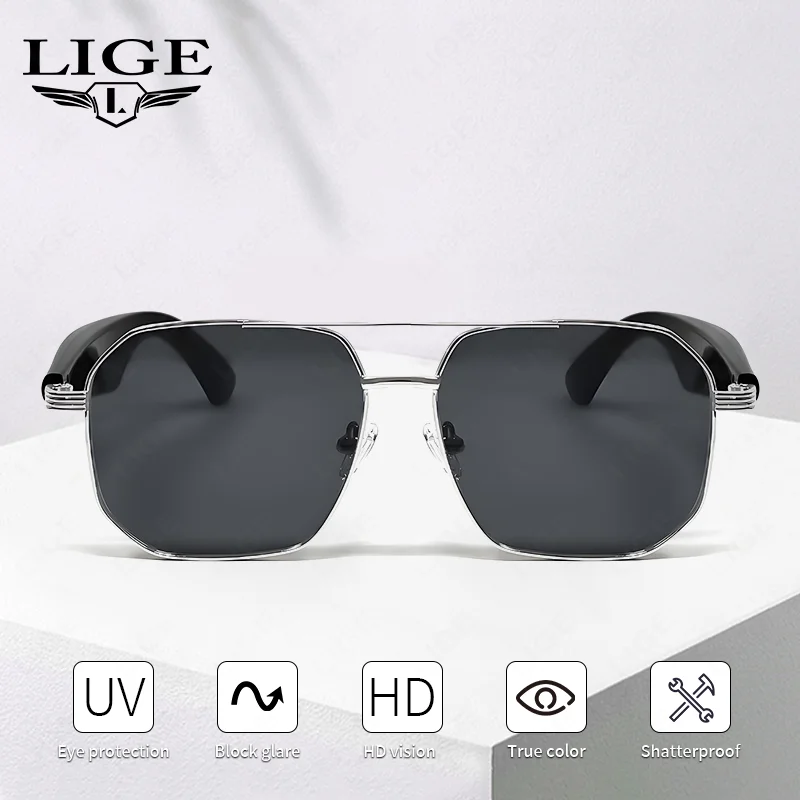 LIGE модные мужские умные солнцезащитные очки с Bluetooth, очки для звонков с телефоном, воспроизведение музыки, голосовой помощник Мужские и женские умные очки
LIGE модные мужские умные солнцезащитные очки с Bluetooth, очки для звонков с телефоном, воспроизведение музыки, голосовой помощник Мужские и женские умные очки