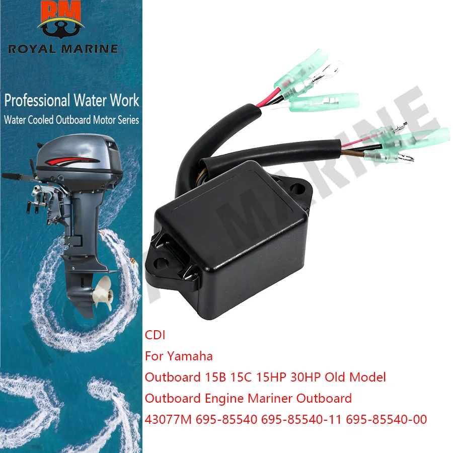 For Yamaha CDI 695-85540 Outboard 15B 15C 15HP 30HP Old Model Outboard Engine Mariner Outboard 43077M 695-85540-11 695-85540-00
For Yamaha CDI 695-85540 Outboard 15B 15C 15HP 30HP Old Model Outboard Engine Mariner Outboard 43077M 695-85540-11 695-85540-00
