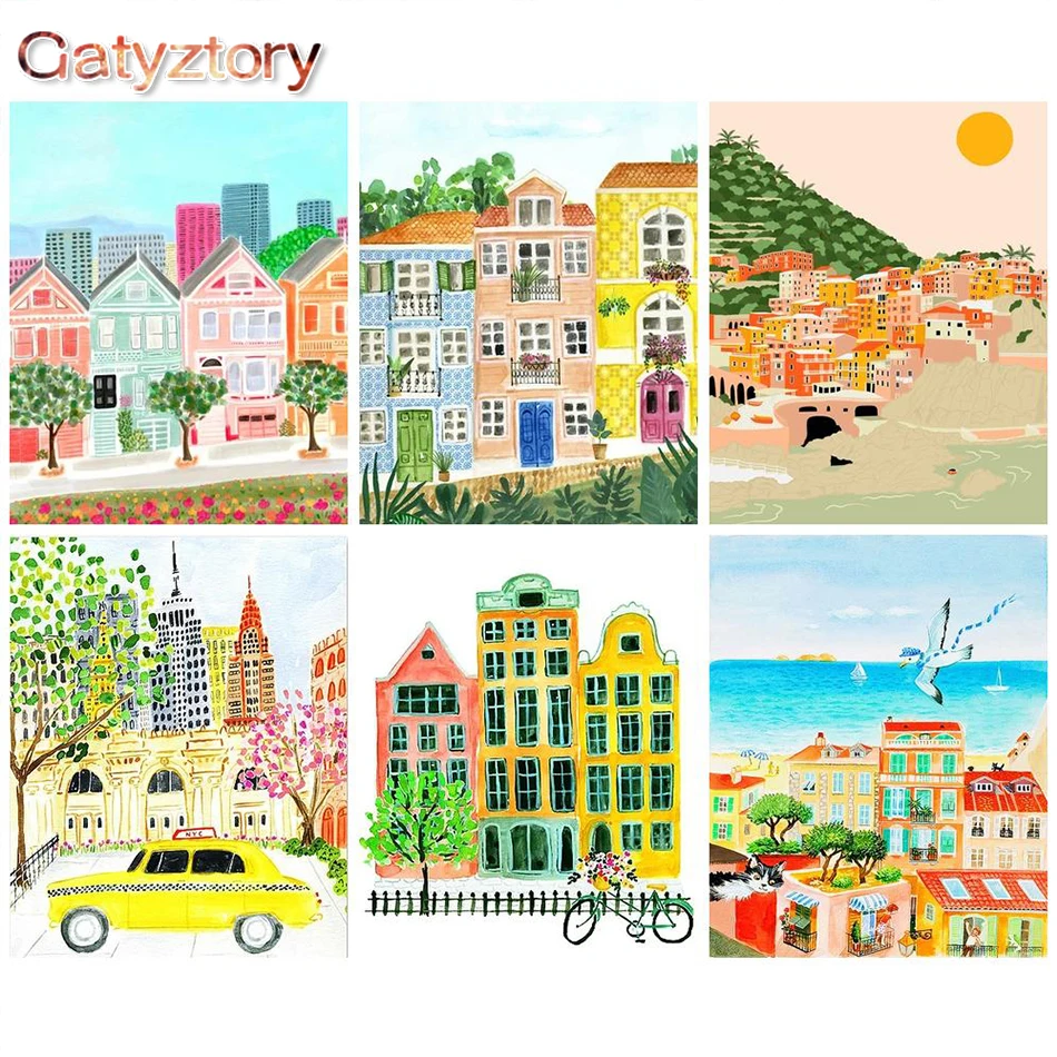 Gatyztory Abstract House DIY Pictures By Number Kits Drawing On Canvas Landscape Handpainted Paintings Wall Home Decor 40x50cm
Gatyztory Abstract House DIY Pictures By Number Kits Drawing On Canvas Landscape Handpainted Paintings Wall Home Decor 40x50cm