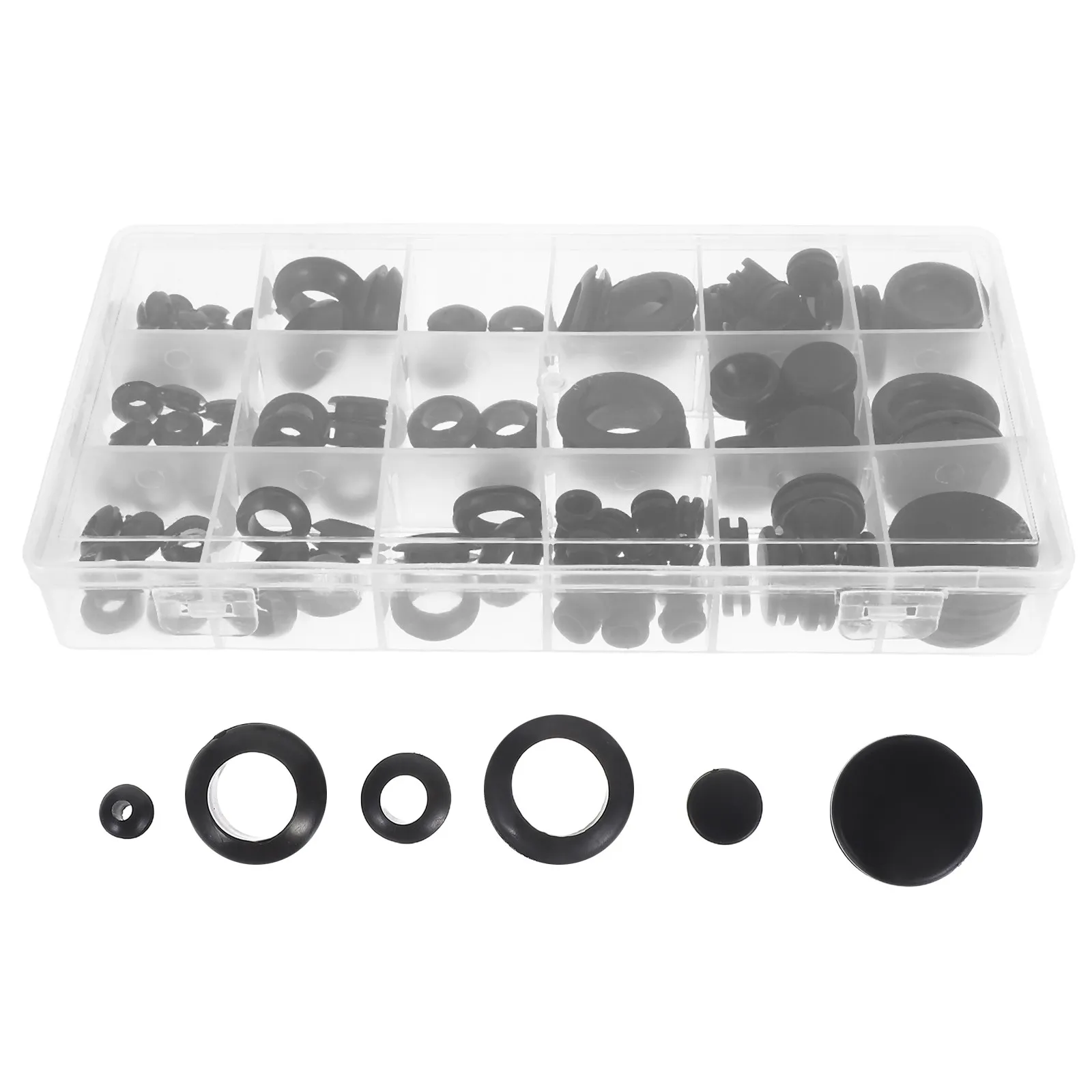 125Pcs Rubber Wiring Grommets Assortment Kit Durable Flexible Cable Wire Protection Black Cable Grommet Rubber Grommet
125Pcs Rubber Wiring Grommets Assortment Kit Durable Flexible Cable Wire Protection Black Cable Grommet Rubber Grommet