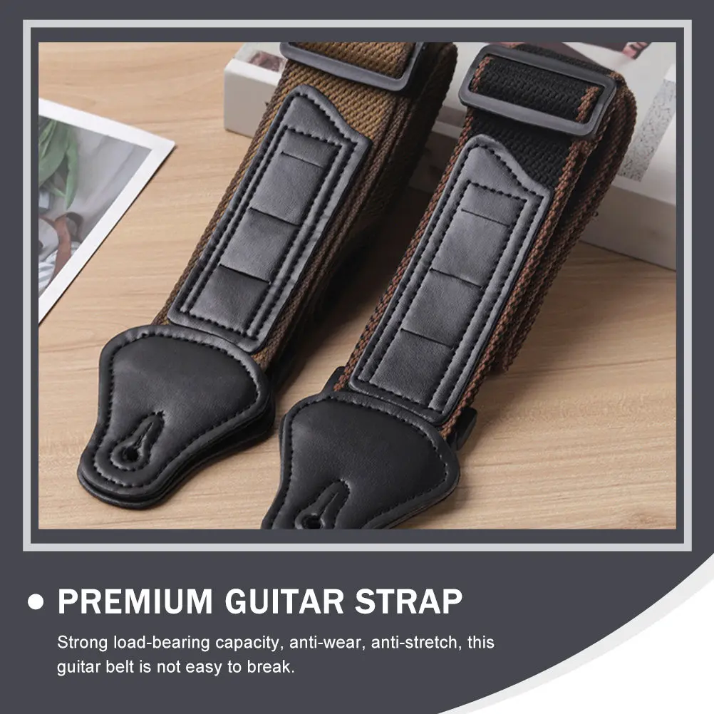Premium Adjustable Guitar Strap Classic Black Heavy-Duty Cotton Fabric Comfortable Weight-Distributing for Folk Electric
Premium Adjustable Guitar Strap Classic Black Heavy-Duty Cotton Fabric Comfortable Weight-Distributing for Folk Electric