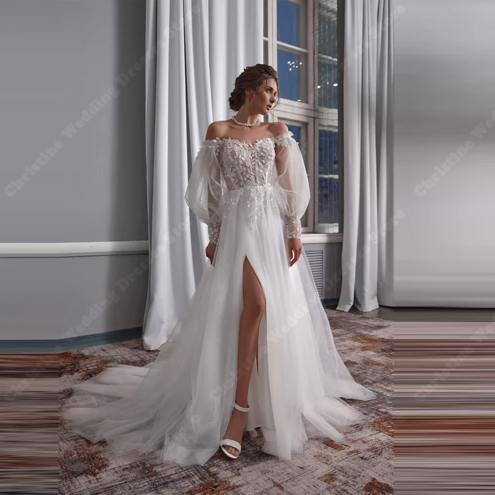 Elegant A-Line Women Wedding Dresses Elegant Lace Flower Printing Bride Gowns Backless Princess Ball Vestido De Novia Customized
Elegant A-Line Women Wedding Dresses Elegant Lace Flower Printing Bride Gowns Backless Princess Ball Vestido De Novia Customized
