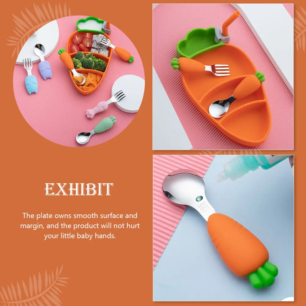 1 Set Silicone Kids Plate Fork Spoon Kit Adorable Divided Food Plates Durable Multi-Function Toddler Dinnerware Set Stainless
1 Set Silicone Kids Plate Fork Spoon Kit Adorable Divided Food Plates Durable Multi-Function Toddler Dinnerware Set Stainless
