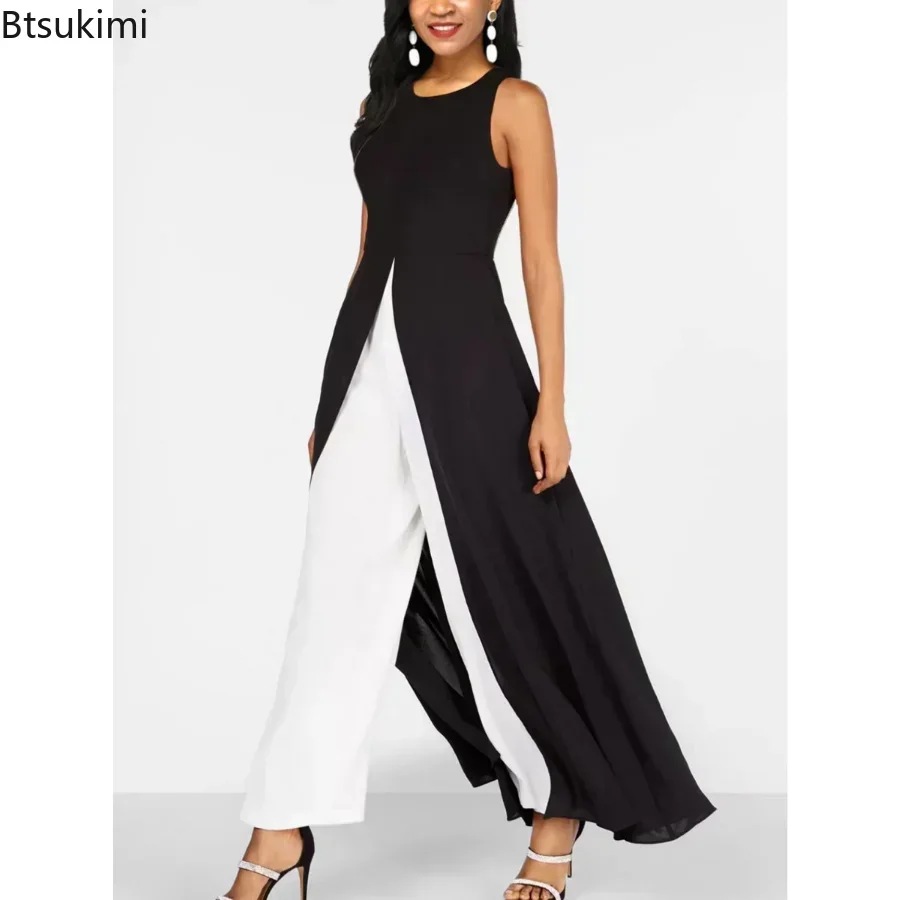 New 2026 Women's Summer Sleeveless Jumpsuit O-neck Casual Patchwork Dress Romper Elegant Office Lady Jumpsuits Playsuit Outfits
New 2026 Women's Summer Sleeveless Jumpsuit O-neck Casual Patchwork Dress Romper Elegant Office Lady Jumpsuits Playsuit Outfits