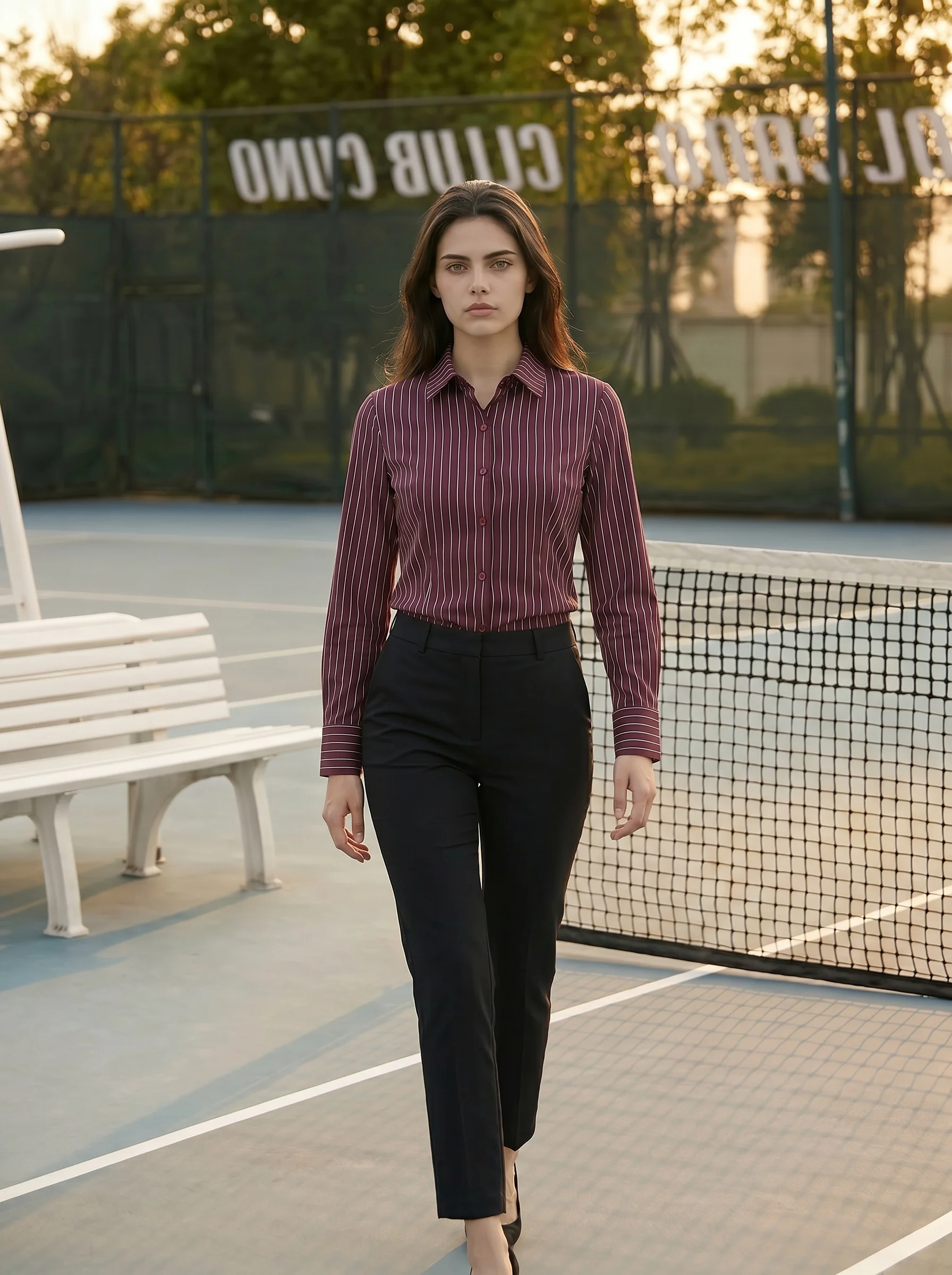 Women's Long Sleeve Stripe Shirt Slim Fit Button Front Casual Office Top
Women's Long Sleeve Stripe Shirt Slim Fit Button Front Casual Office Top