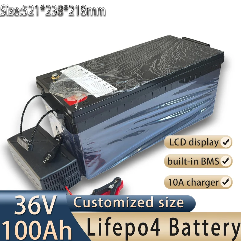Lithium 36V 100Ah Lifepo4 Battery+ 43.8V 10A Charger With BMS1800W 3600W For Gof car Solar System Trolling Motor Boat
Lithium 36V 100Ah Lifepo4 Battery+ 43.8V 10A Charger With BMS1800W 3600W For Gof car Solar System Trolling Motor Boat