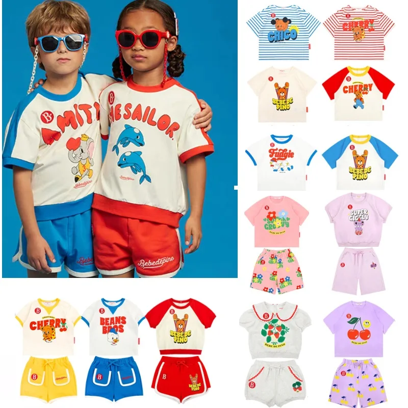 Children's T-shirt And Shorts Set 26 Summer New Print Cute Girl T-shirt Jumpsuit Cotton Cartoon Casual Boy Short Sleeved Shorts
Children's T-shirt And Shorts Set 26 Summer New Print Cute Girl T-shirt Jumpsuit Cotton Cartoon Casual Boy Short Sleeved Shorts
