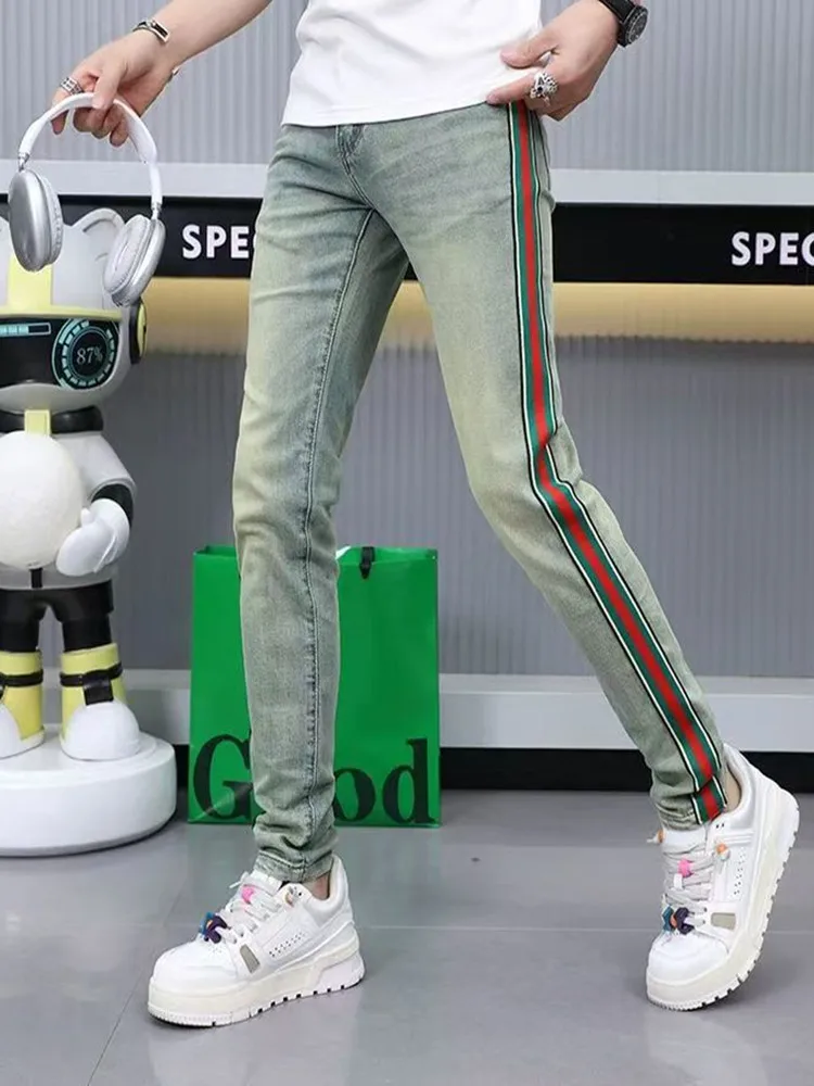 Faionable Slim Fit Men's Stripe Denim Jeans Elastic Casual Pants Spring Autumn New Sle Youthful Wear All Seasons Long Tro...
Faionable Slim Fit Men's Stripe Denim Jeans Elastic Casual Pants Spring Autumn New Sle Youthful Wear All Seasons Long Tro...