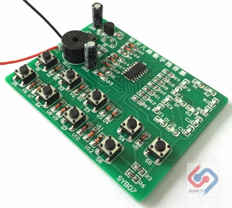 SMT Eight Channel Digital Buzzer Maintenance Board/electronic Skill Production Kit, Including 2 Faults SYB07
SMT Eight Channel Digital Buzzer Maintenance Board/electronic Skill Production Kit, Including 2 Faults SYB07