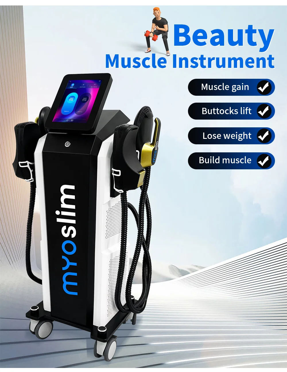 MYOSlim NEO 2025 new RF shaping machine 6500W high-power slimming machine muscle stimulation and weight loss beauty equipment
MYOSlim NEO 2025 new RF shaping machine 6500W high-power slimming machine muscle stimulation and weight loss beauty equipment