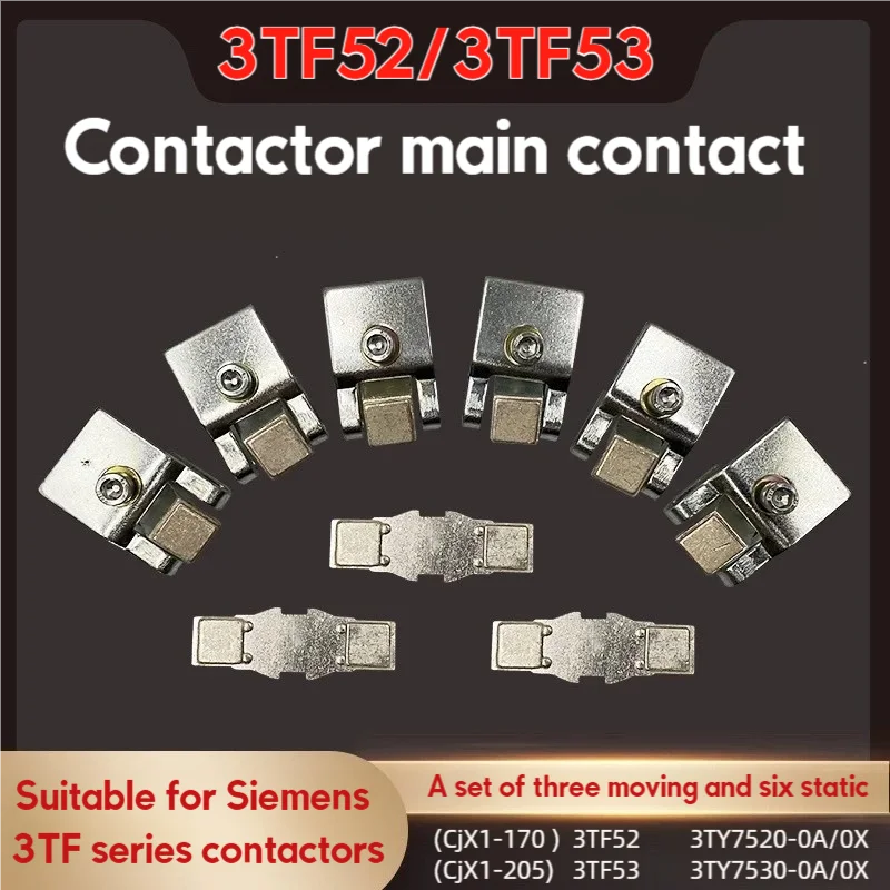 Contactor Accessories 3Tf52 3Tf53 Moving and Fixed Contacts Siemens Silver Contact Contacts Accessories
Contactor Accessories 3Tf52 3Tf53 Moving and Fixed Contacts Siemens Silver Contact Contacts Accessories
