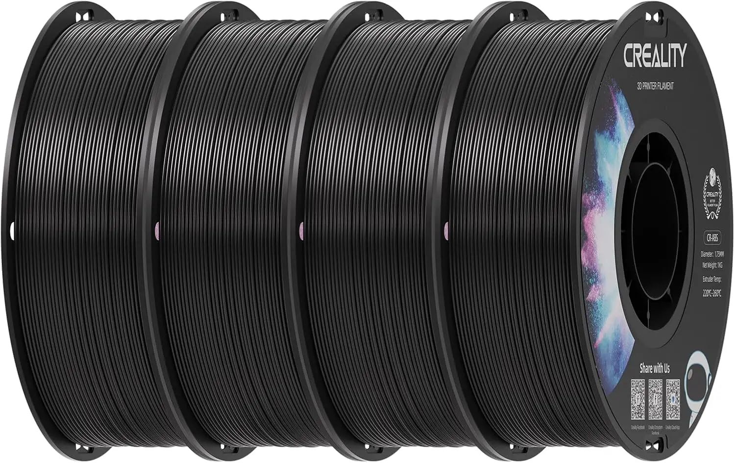 High-Quality ABS 3D Printer Filament, 1.75mm Black, 4-Pack Bundle with Excellent Resistance and Stability
High-Quality ABS 3D Printer Filament, 1.75mm Black, 4-Pack Bundle with Excellent Resistance and Stability