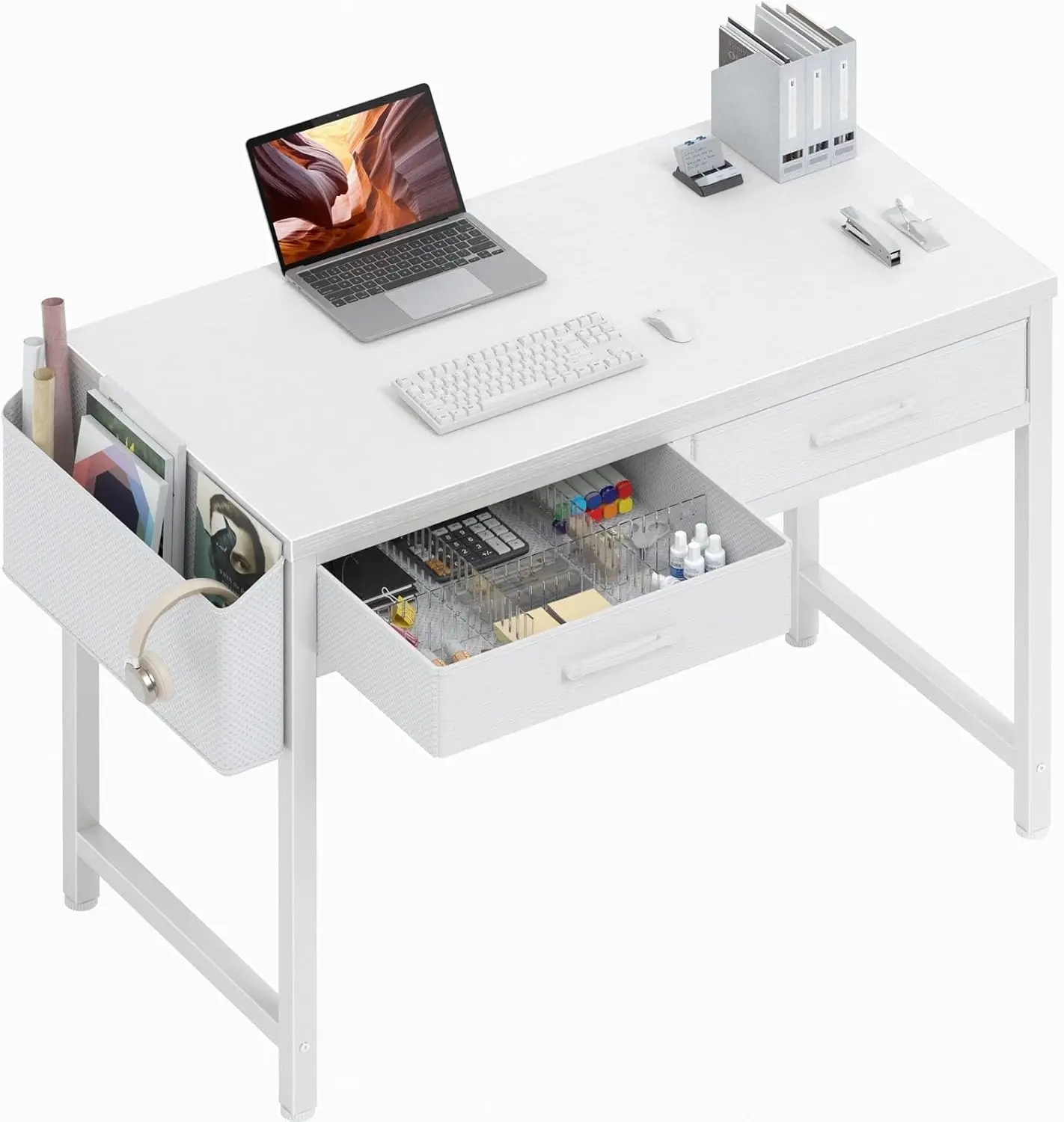 Computer Desk Wood 32 Inch with Drawers All Seasons White
Computer Desk Wood 32 Inch with Drawers All Seasons White