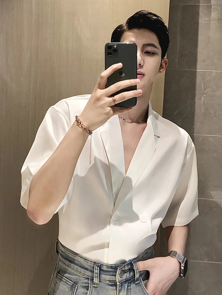 Мужская футболка свободного кроя из ледяного шелка с винтажным кубинским воротником или глубоким V-образным вырезом, модная, молодежная, на все сезоны, тонкая
Мужская футболка свободного кроя из ледяного шелка с винтажным кубинским воротником или глубоким V-образным вырезом, модная, молодежная, на все сезоны, тонкая