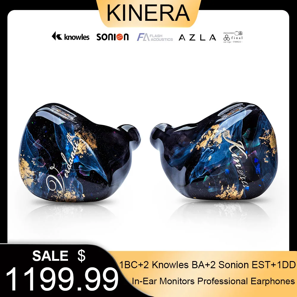 New Kinera Imperial Verdandi 1BC+2 Knowles BA+2 Sonion EST+1DD In-Ear Monitors Professional Earphones for Stage Studio Musicians
New Kinera Imperial Verdandi 1BC+2 Knowles BA+2 Sonion EST+1DD In-Ear Monitors Professional Earphones for Stage Studio Musicians