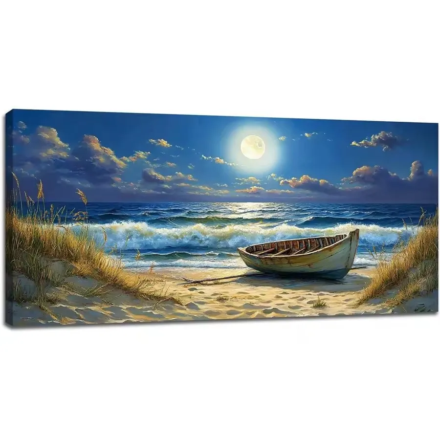 Coastal Seaside Moonlight Beach Boat Nautical Seascape DIY Diamond Embroidery Kit, Full Square Round Diamond Painting
Coastal Seaside Moonlight Beach Boat Nautical Seascape DIY Diamond Embroidery Kit, Full Square Round Diamond Painting