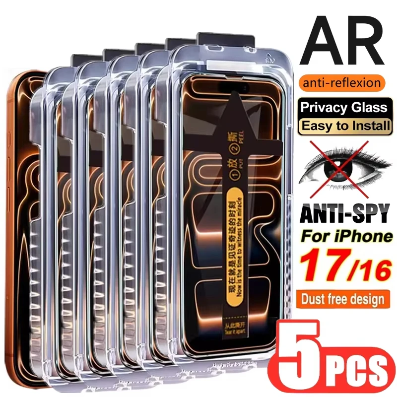 1-5PCS Easy Install Privacy Tempered Glass Screen Protectors For iPhone 17 Pro Max 16 11 13 15 14 16e 12 Mini XR Xs 7 8 Plus Air
1-5PCS Easy Install Privacy Tempered Glass Screen Protectors For iPhone 17 Pro Max 16 11 13 15 14 16e 12 Mini XR Xs 7 8 Plus Air