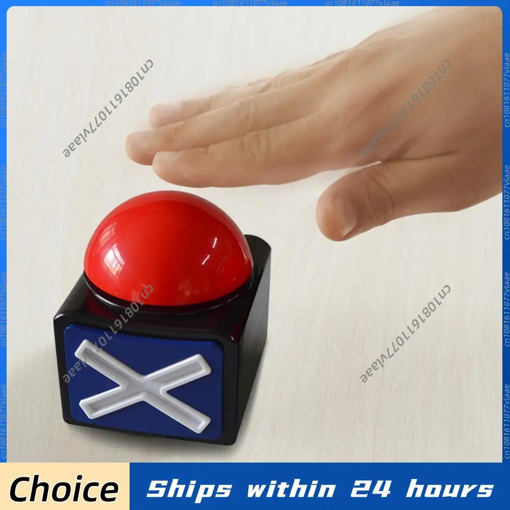 Красная кнопка с звуковым и световым оповещением для конкурсов, кнопка ответа на викторины, кнопка-буззер для игры в викторины и талант-шоу
Красная кнопка с звуковым и световым оповещением для конкурсов, кнопка ответа на викторины, кнопка-буззер для игры в викторины и талант-шоу