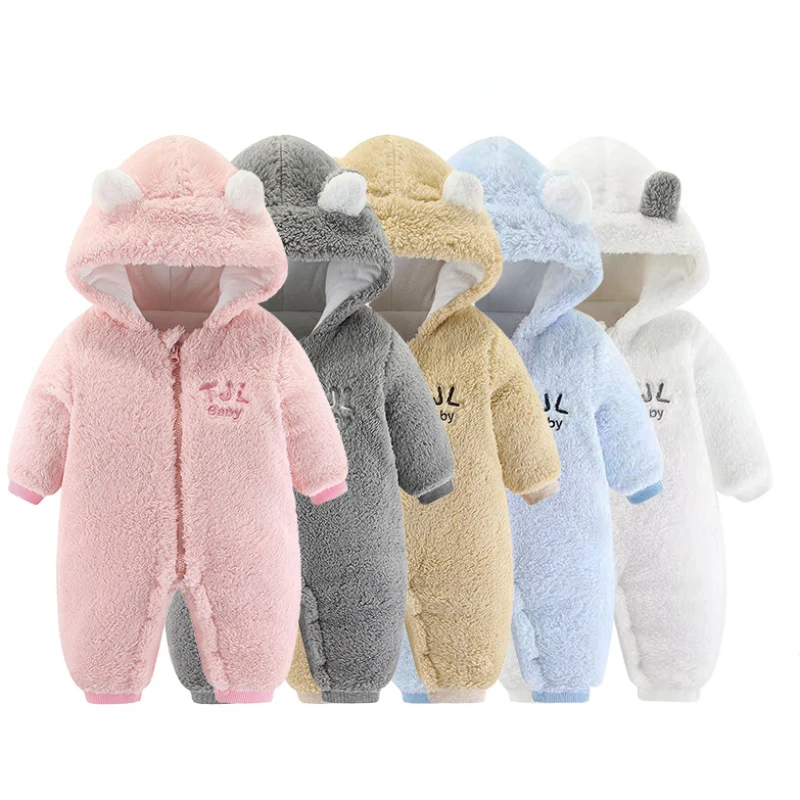 Autumn Winter Cute Ear Hooded Zipper Solid Baby Rompers Long Sleeve Loose Korean Style Kids Infant Jumpsuits Unisex
Autumn Winter Cute Ear Hooded Zipper Solid Baby Rompers Long Sleeve Loose Korean Style Kids Infant Jumpsuits Unisex