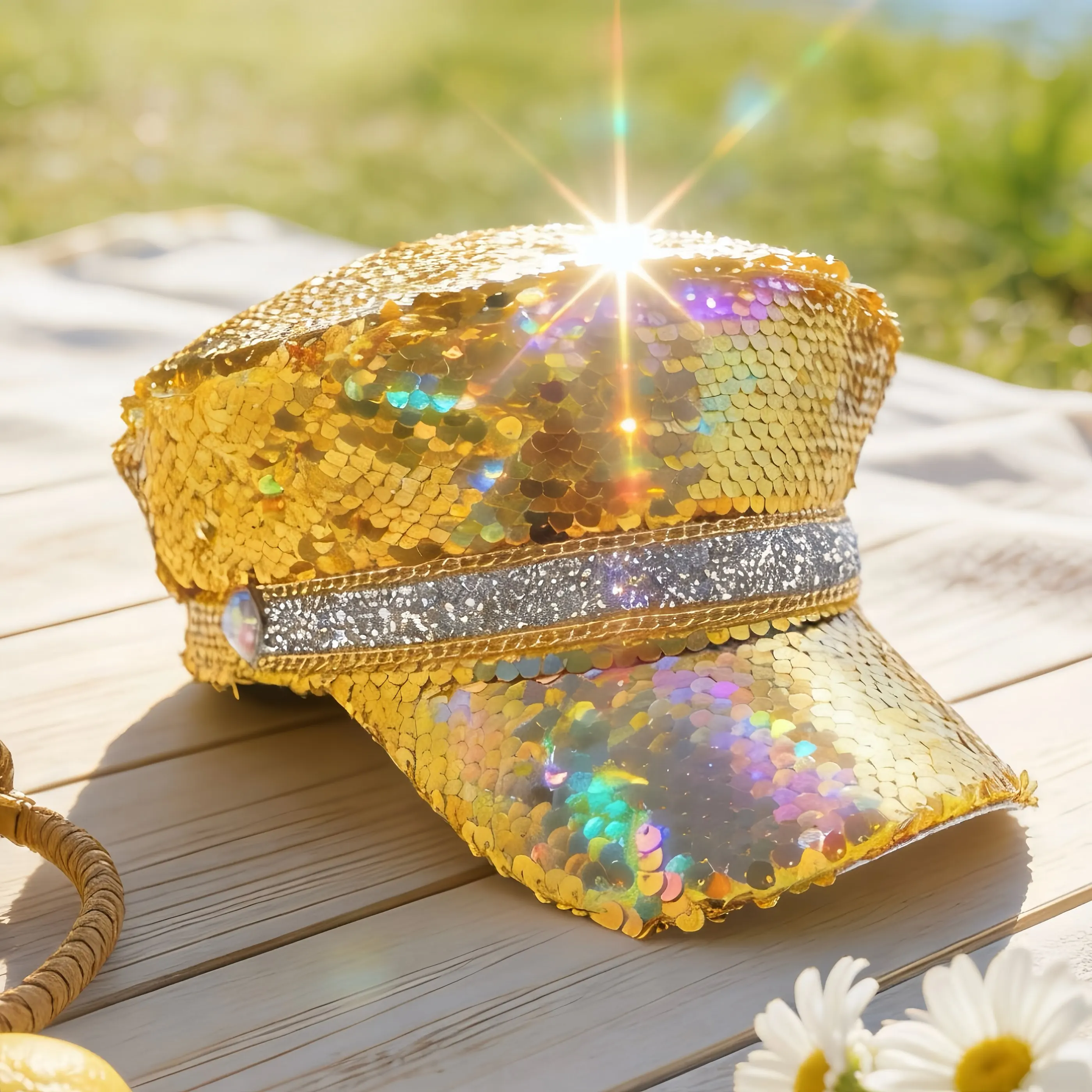 Rhinestone Captain Hat | Sparkly Adjustable Military Hats for Music Festivals, Bars, Bachelorette Party – Shiny Costume Cosplay
Rhinestone Captain Hat | Sparkly Adjustable Military Hats for Music Festivals, Bars, Bachelorette Party – Shiny Costume Cosplay